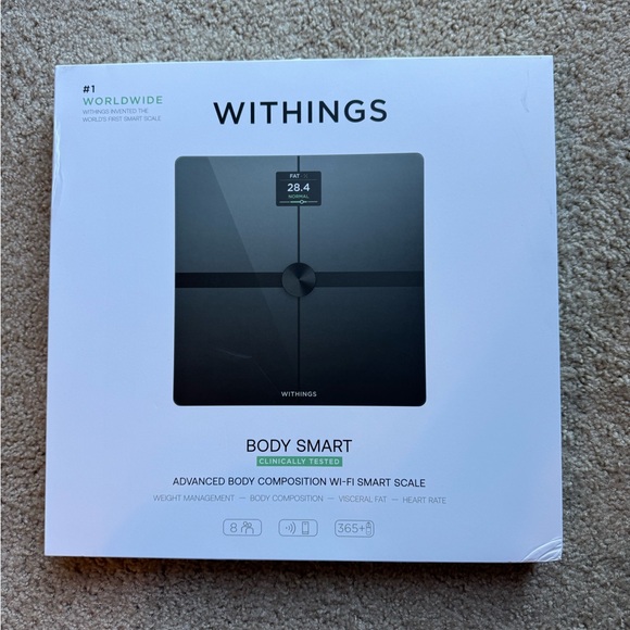 Withings Body Smart Advanced Body Composition Wi-Fi Smart Scale Black - Picture 1 of 3